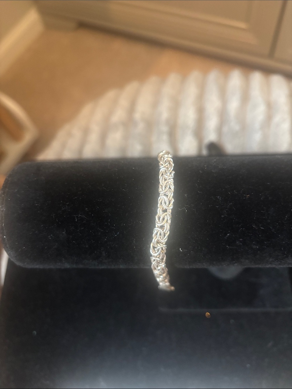 925 stamped sterling silver Italy Byzantine bracelet.